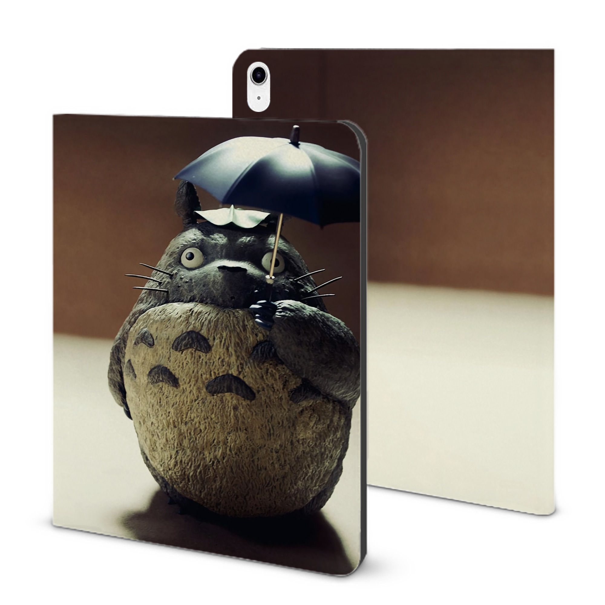 （画像用） となりのトトロ 草壁メイ 草壁サツキ My Neighbor Totoro Satsuki Kusakabe Mei Kusakabe IPad ケース ブック型 PUレザー TPU 耐衝撃 軽量 薄型 ペン収納なし 全面保護 IPad 各モデル対応